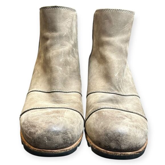 SOREL Women’s Gray Lea Hidden Wedge Chelsea Ankle Boots Size 10.5 - Picture 3 of 9